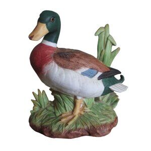 Vintage Homco Mallard Duck Bird Figurine Nature Man Cave Lake Camp Cottage Home